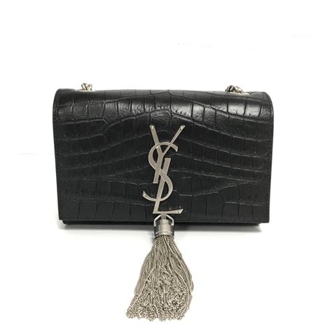 ysl purse black and white|YSL black purse with tassel.